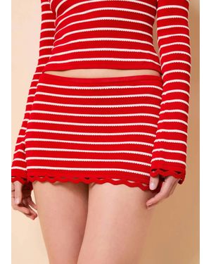 Solid & Striped Celeste Mini Skirt - Red