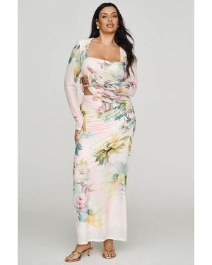 AFRM Bevin Power Mesh Maxi Skirt - Multicolor