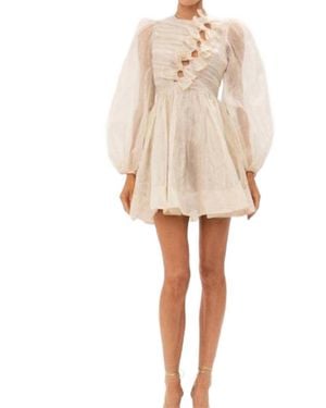 SOFIA The Label Shimmer Bow Dress - Natural