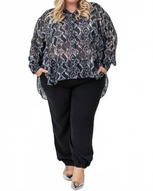 Karen Kane Crepe Relaxed Ankle Pants - Black