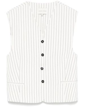 Loulou de Saison Striped Waistcoat - White