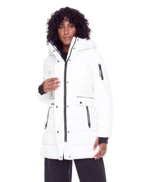Alpine North Kootney Vegan Down (Recycled) Mid-Length Parka - White