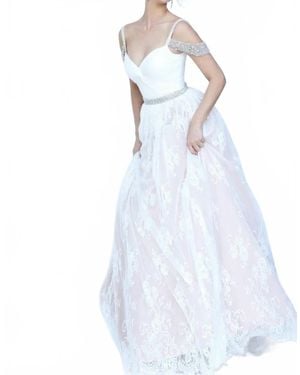 Sherri Hill Lace Ball Gown - Blue