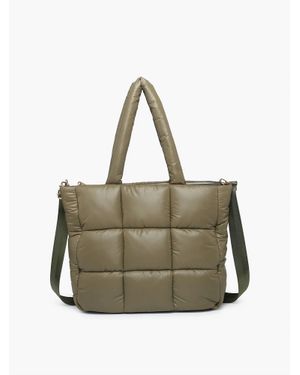 Jen & Co. Kiersten Puffer Hobo Bag With Strap - Metallic