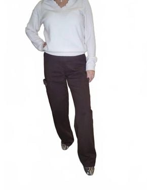 Democracy Wide Leg Cargo Pants - Brown