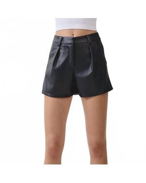 TCEC Pleated Detail Shorts - Black