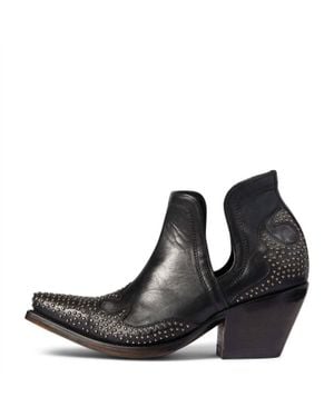 Ariat Dixon Studded Wingtip Western Bootie - Black