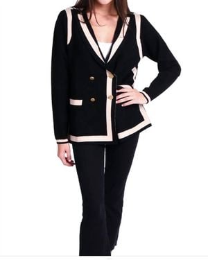 Emily Mccarthy Sloane Sweater Blazer - Black