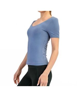 Rae Mode Queen Short Sleeve Top - Blue