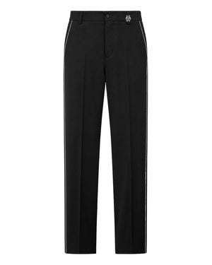 Philipp Plein Loose Fit Pants Studs - Black