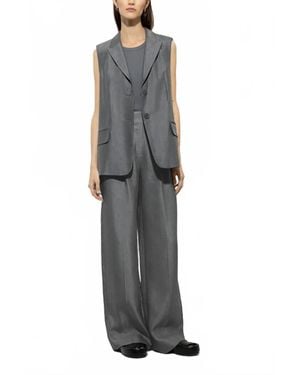 Luisa Cerano Gabardine Vest - Gray