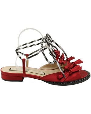 N°21 N21 Ankle Tie Sandals - Red