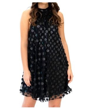 Eva Franco Halter Swing Mini Dress - Black