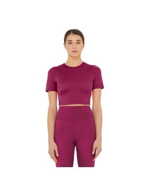 Wolford The Workout Top Short Sleeves - Purple