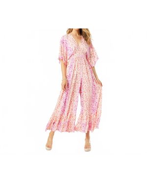 Coco + Carmen Farrah Flutter Jumpsuit - Pink