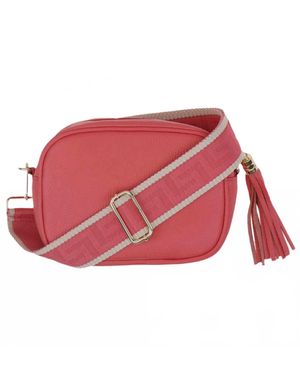 Cadenza Italy Bianca Leather Crossbody Bag - Pink