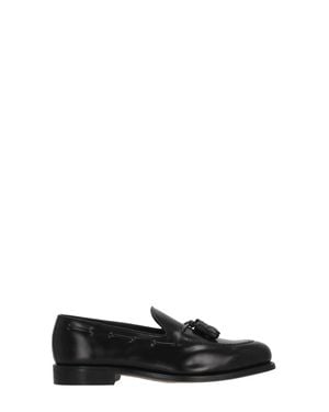BERWICK 1707 Tassels Polished Leather Loafers - Black