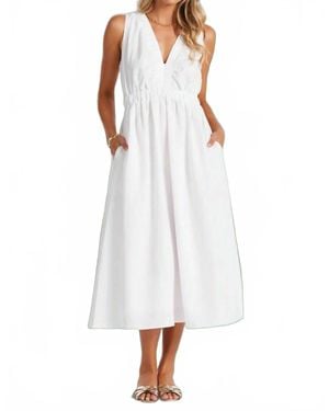 Bishop + Young Melina Seersucker Midi Dress - White