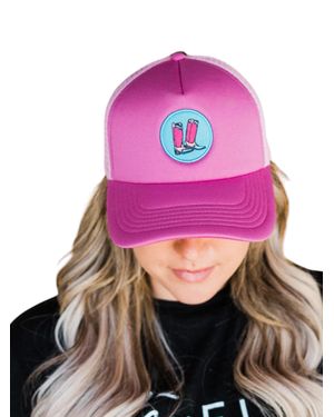 2FlyCo Vintage Boots Trucker Hat - Pink