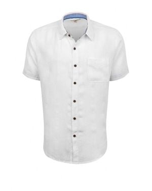 True Grit Dobby Stripe Shirt - White