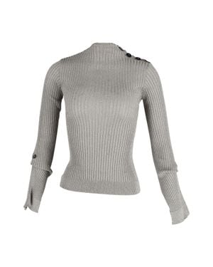 Roland Mouret Roland Mouret Ribbed Long Sleeve Top - Gray