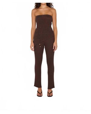 MINKPINK Keani Knit Pants - Brown