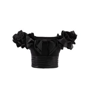 Saiid Kobeisy Ruffled Corset - Black