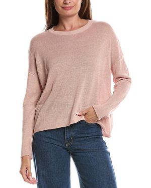 Eileen Fisher Crewneck Linen-Blend Sweater - Blue