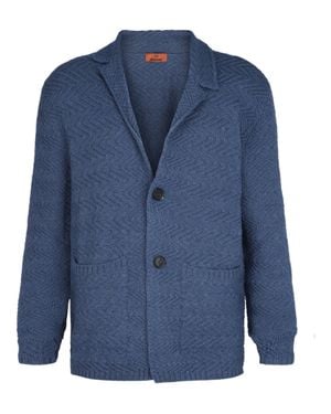 Missoni Wool Knit Blazer - Blue