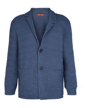 Missoni Wool Knit Blazer - Blue