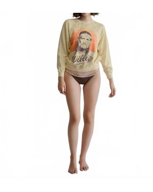 PEOPLE OF LEISURE Willie Nelson Sunshine Sweatshirt - Natural