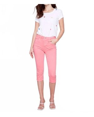 Charlie b Capri Twill Pant - Pink