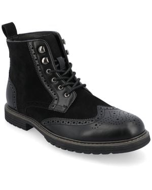 Vance Co. Virgil Wingtip Ankle Boot - Black