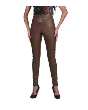 FRANK LYMAN Faux Leather Leggings - Brown