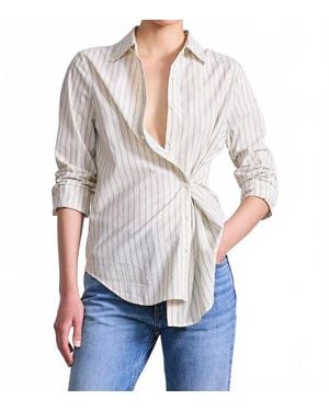 Apiece Apart Sodi Wrap Button Up - Gray