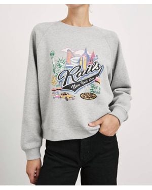 Rails Vintage Raglan Sweatshirt - Gray