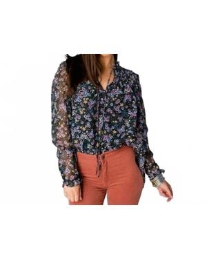 BuddyLove Everly Long Sleeve Button Up Blouse - Black