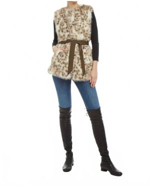 Patty Kim Cosmo Belted Vest - Blue