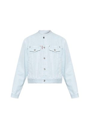 DSquared² Classic Minimalist Zip Front Denim Jacket - Blue