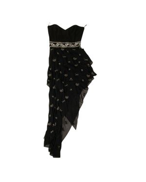 Amiri Embellished Strapless Dress - Black