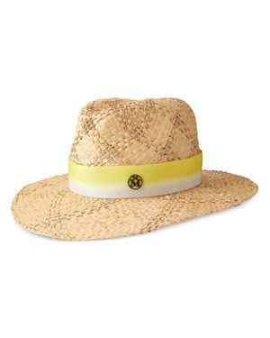 Maison Michel Eric Ribbon On Brisa Hat in Natural | Lyst