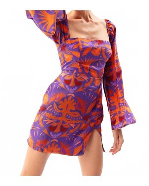 Movom Square Neck Mini Dress - Red