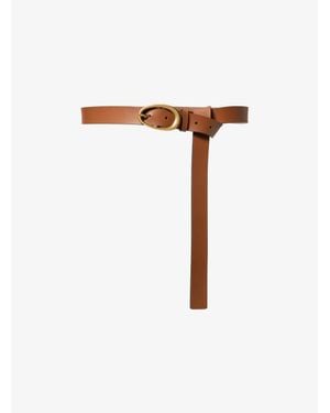Michael Kors Leather Belt - White