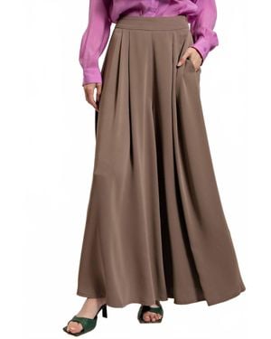 Easel Doby Wide Pants - Brown