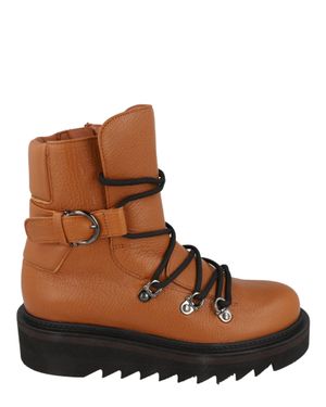 Ferragamo Elimo Lace-Up Leather Boots - Brown