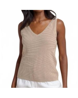 Southern Tide Hartley Jacquard Sweater Tank - Brown