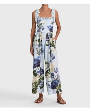 Alice + Olivia Rosalee Wide Leg Jumpsuit - Blue