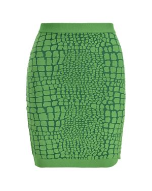 Moschino Cheap And Chic Animal Pattern Mini Skirt - Green