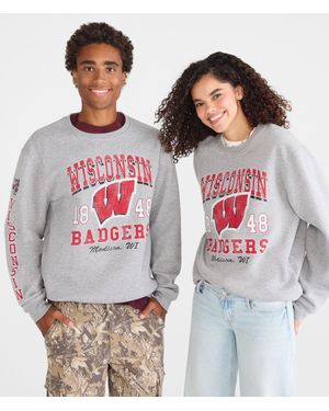Aéropostale Wisconsin Badgers Crew Sweatshirt - Red