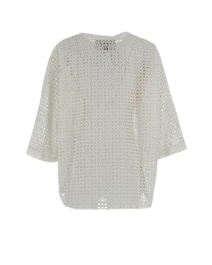 Irie Crisp Button-Down Blouse With Structured Collar - Gray